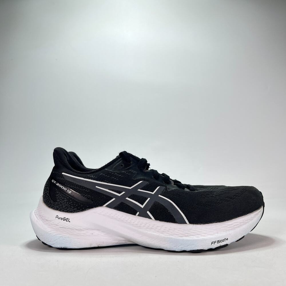 ASICS GT-2000 12 Black White Running Shoes Athletic Sneakers Women's Size 7.5